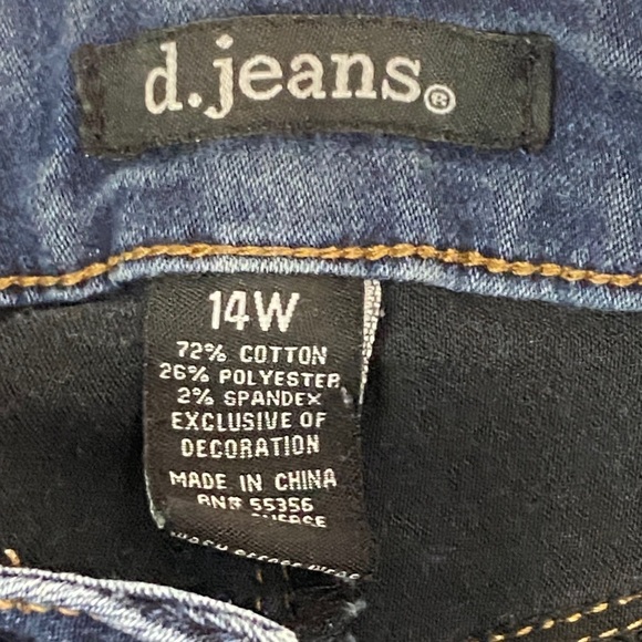 d jeans Mid Rise Ankle Jeans Size 14W Skinny Fit - Picture 9 of 9